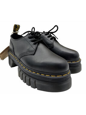 Dr. Doc Martens Audrick 3-Eye Leather Platform Oxford Shoes Black Size US 6